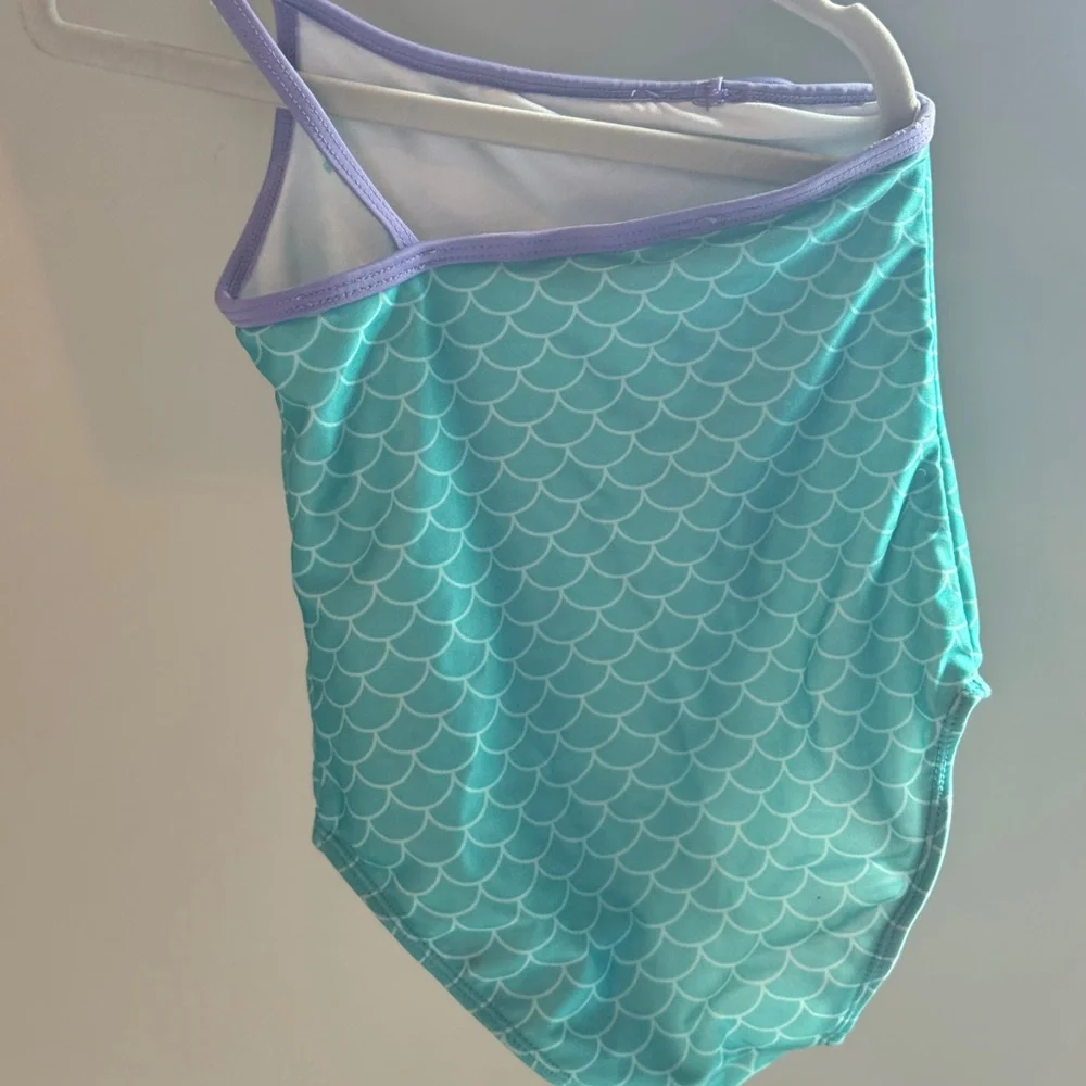Disney Ariel Kids One-Piece Swimsuit - Aqua & Purple 4/5 - Picture 2 of 4